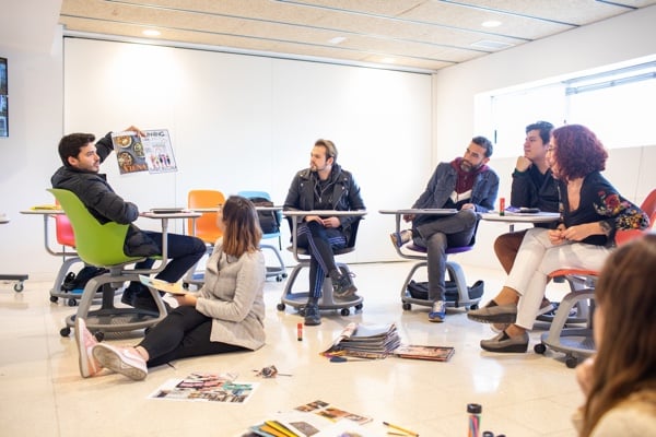 Alumnos en clase del Programa en Dirección Estratégica de Restaurantes del Culinary Institute of Barcelona