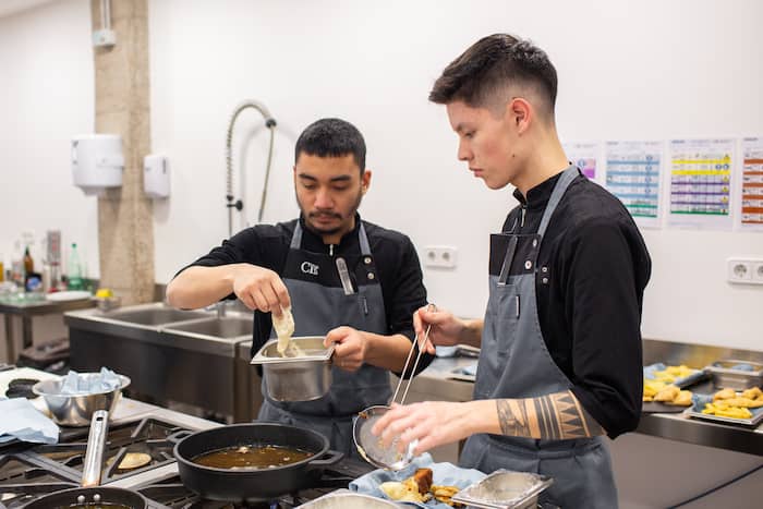 Culinary students at Barcelona