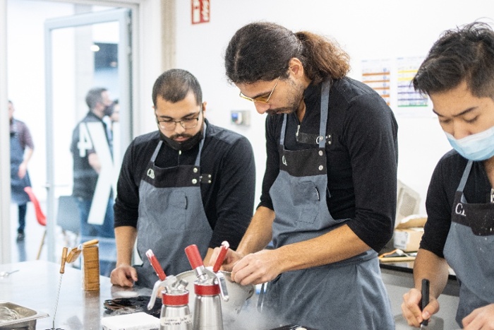 CIB students in a molecular cooking class